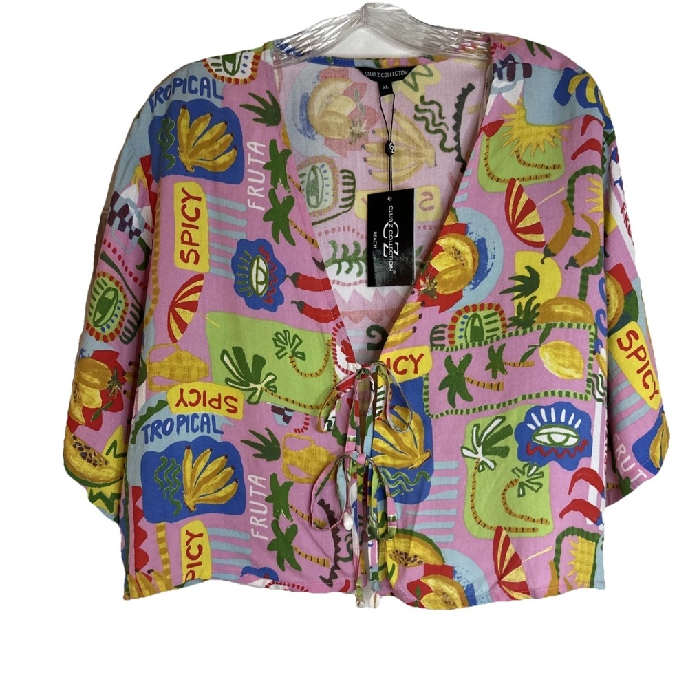 NWT Club‎ Z Collection Beach Crop XL